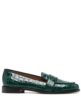 Martin croco-embossed detail loafers