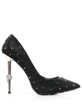 Crystal 130mm spike-embellished pumps