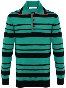 Striped Long-Sleeve Polo Shirt