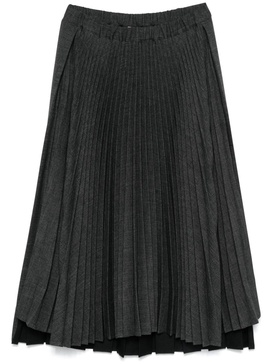 pleated midi skirt