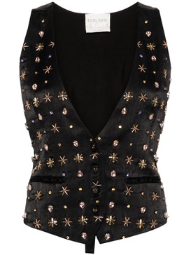 bead-embellished adjustable vest