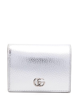 Silver-Tone GG Marmont Leather Wallet