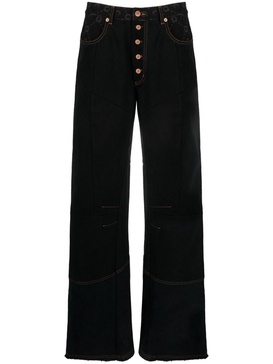 Renegerated wide-leg jeans