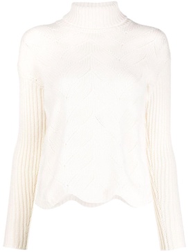 pointelle-knit jumper