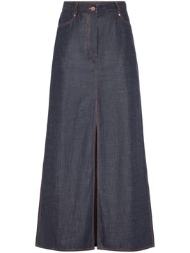 denim maxi skirt