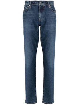 denim straight-leg trousers 