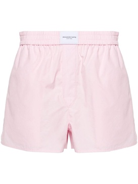 logo-waistband cotton shorts