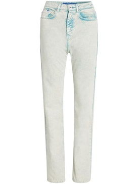 light-wash straight-leg jeans