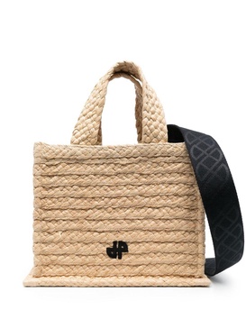 small JP raffia tote bag