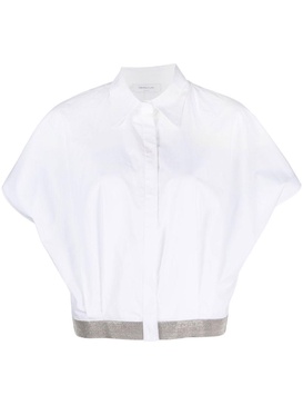 short-sleeved poplin shirt