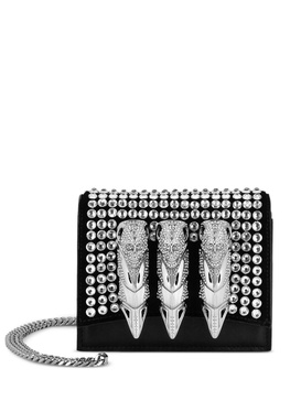 skull knuckle rings flap shoulder bag