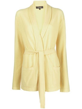 belted wrap-style cardigan