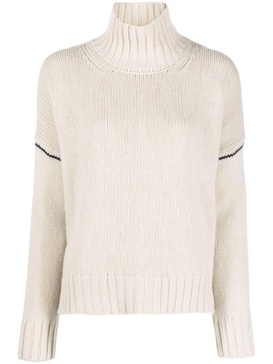 Wool Cable` Turtleneck