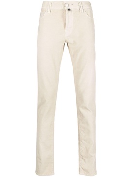 mid-rise straight-leg chinos