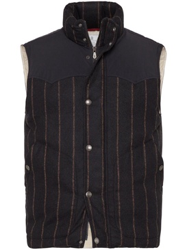 striped padded gilet