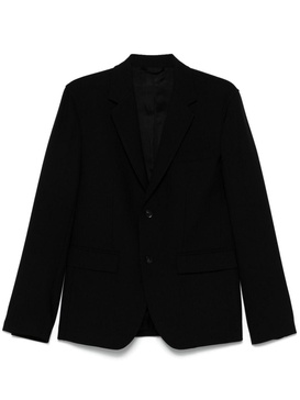 lettering-print single-breasted blazer