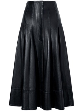 Moore leather midi skirt