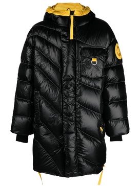 x Pyer Moss hooded quilted down coat