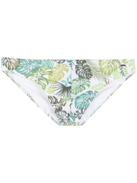 leaf print swim briefs