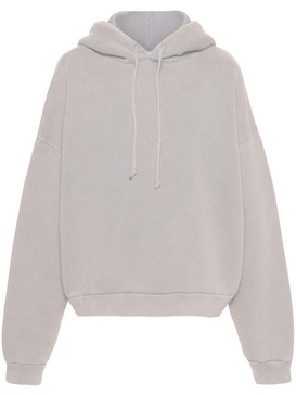 logo-appliqué organic-cotton hoodie