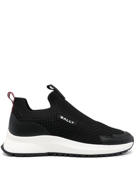 knitted-upper slip-on sneakers