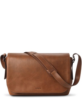 Runwell leather messenger bag