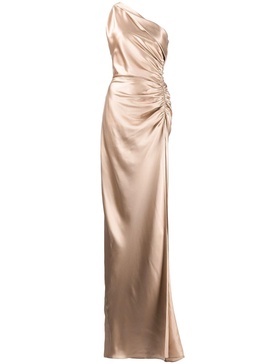 Asym silk gown