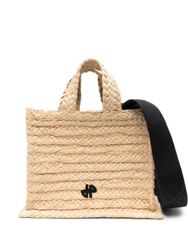 small JP raffia tote bag