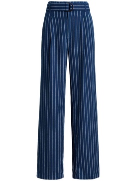 Evan striped wide-leg jeans