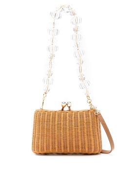 Charlotte wicker crossybody bag