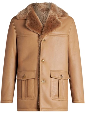 shearling leather coat