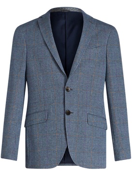 houndstooth single-breasted blazer