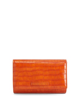 Wendy crocodile-effect clutch bag