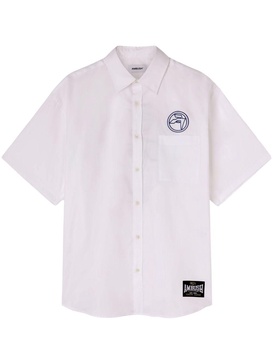 logo-embroidered cotton shirt