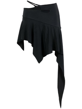 cut-out detail asymmetric skirt