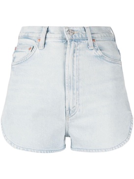 The Tippy Top Frisky Zip Matinee high-waist denim shorts