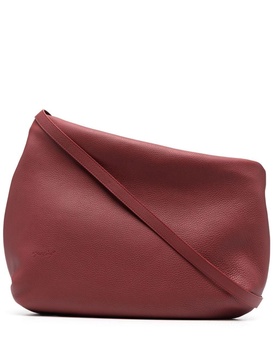 asymmetric calf-leather shoulder bag