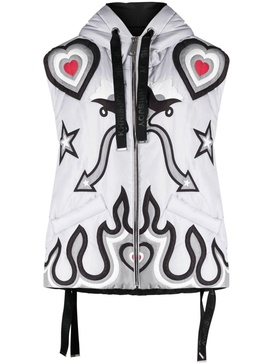 Puff Vest Windbreaker Texas Printed gilet