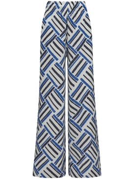 Eularia geometric-print cotton trousers