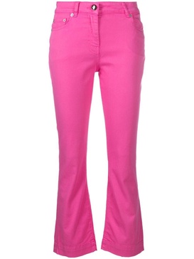 straight-leg fitted trousers