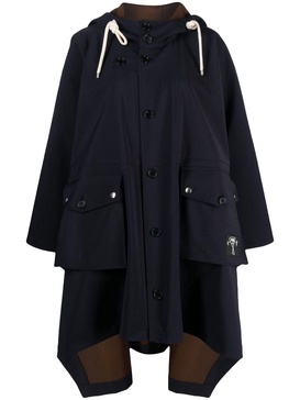 hooded poncho coat