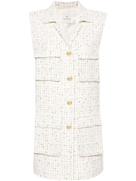 single-breasted tweed gilet