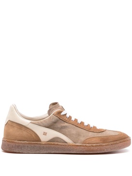 panelled suede sneakers