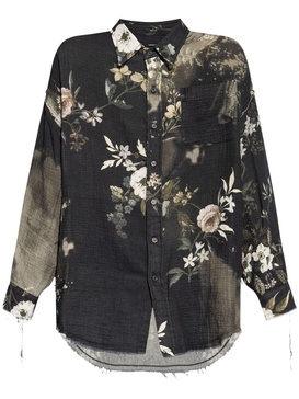 floral-motif shirt