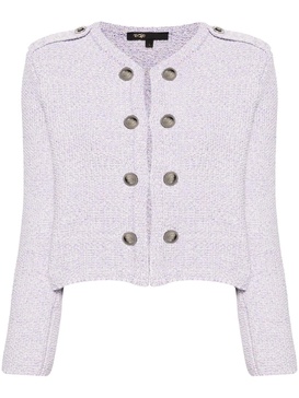 speckle-knit sequinned cardigan