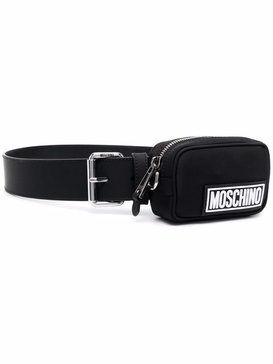 logo-pouch belt