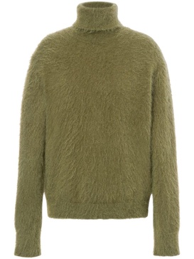 roll-neck brushed jumper