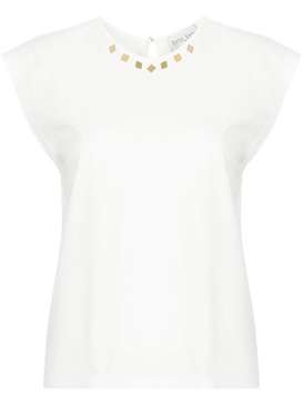 sleeveless cotton T-shirt