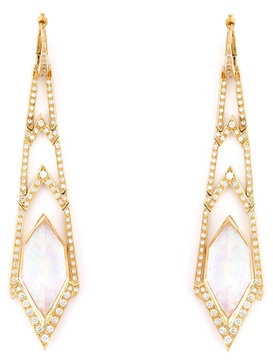 Crystal Haze long diamond earrings