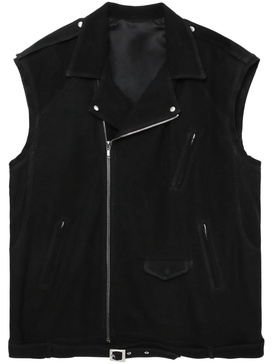 leather biker vest